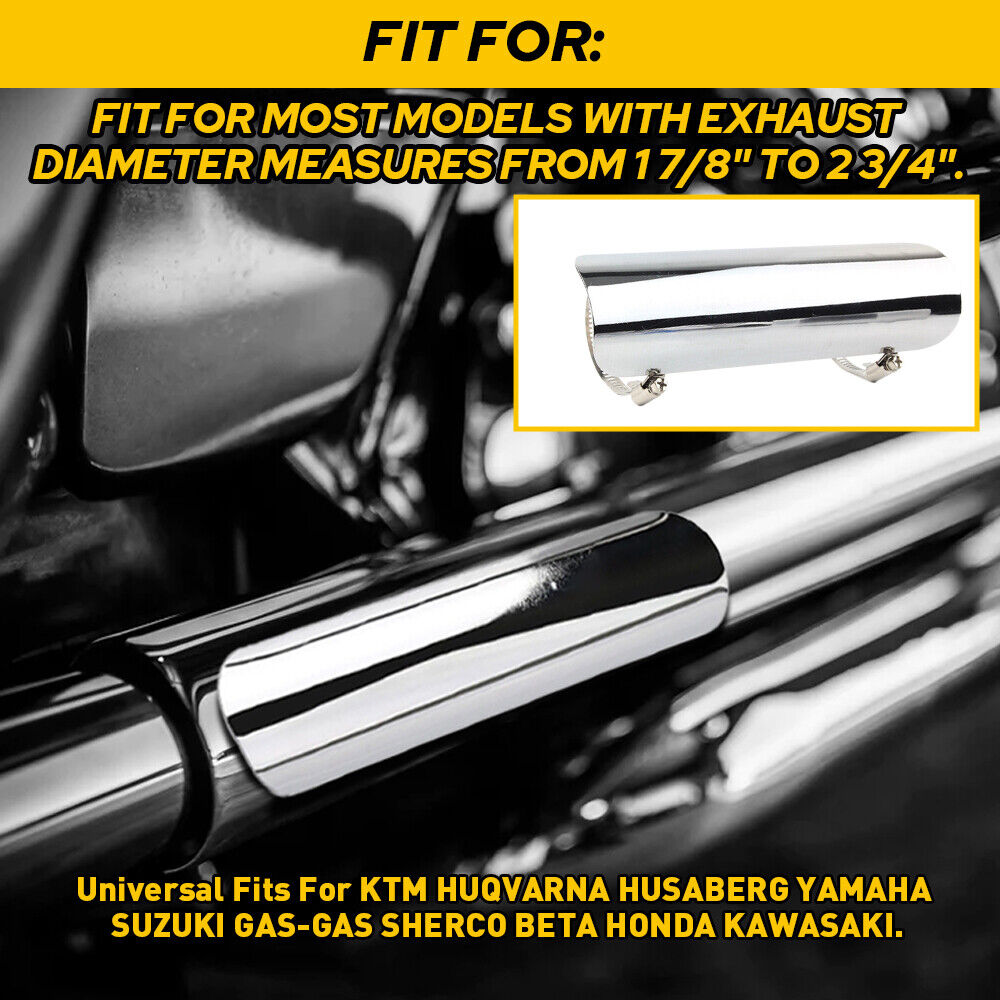 Exhaust Muffler Pipe Heat Shield Cover Protector Chrome for BMW Motorcycle US - Fresh Stock Dated October 2025
