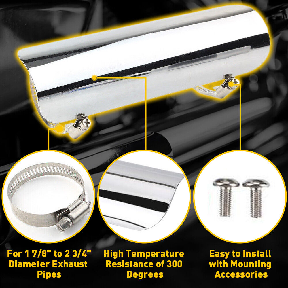 Exhaust Muffler Pipe Heat Shield Cover Protector Chrome for BMW Motorcycle US - Fresh Stock Dated October 2025