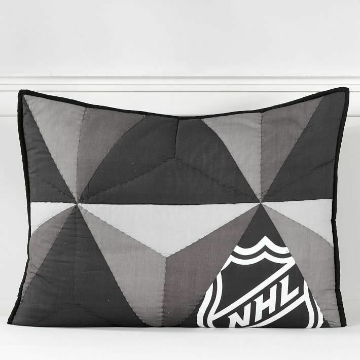 Pottery Barn URBAN SHAM NHL HOCKEY Standard Size Quilted NEW IN PACKAGE #P134 - Fresh Stock Dated October 2025