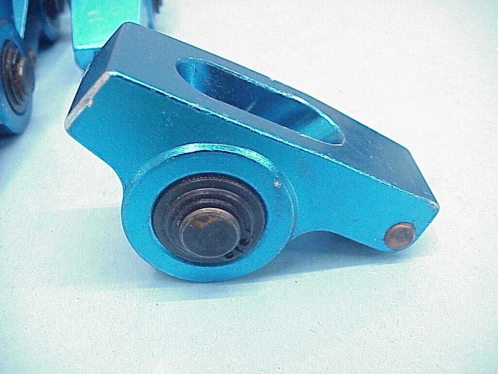 16 Blue Aluminum Roller Rockers for Big Block Chevy 396-454 - Fresh Stock Dated October 2025