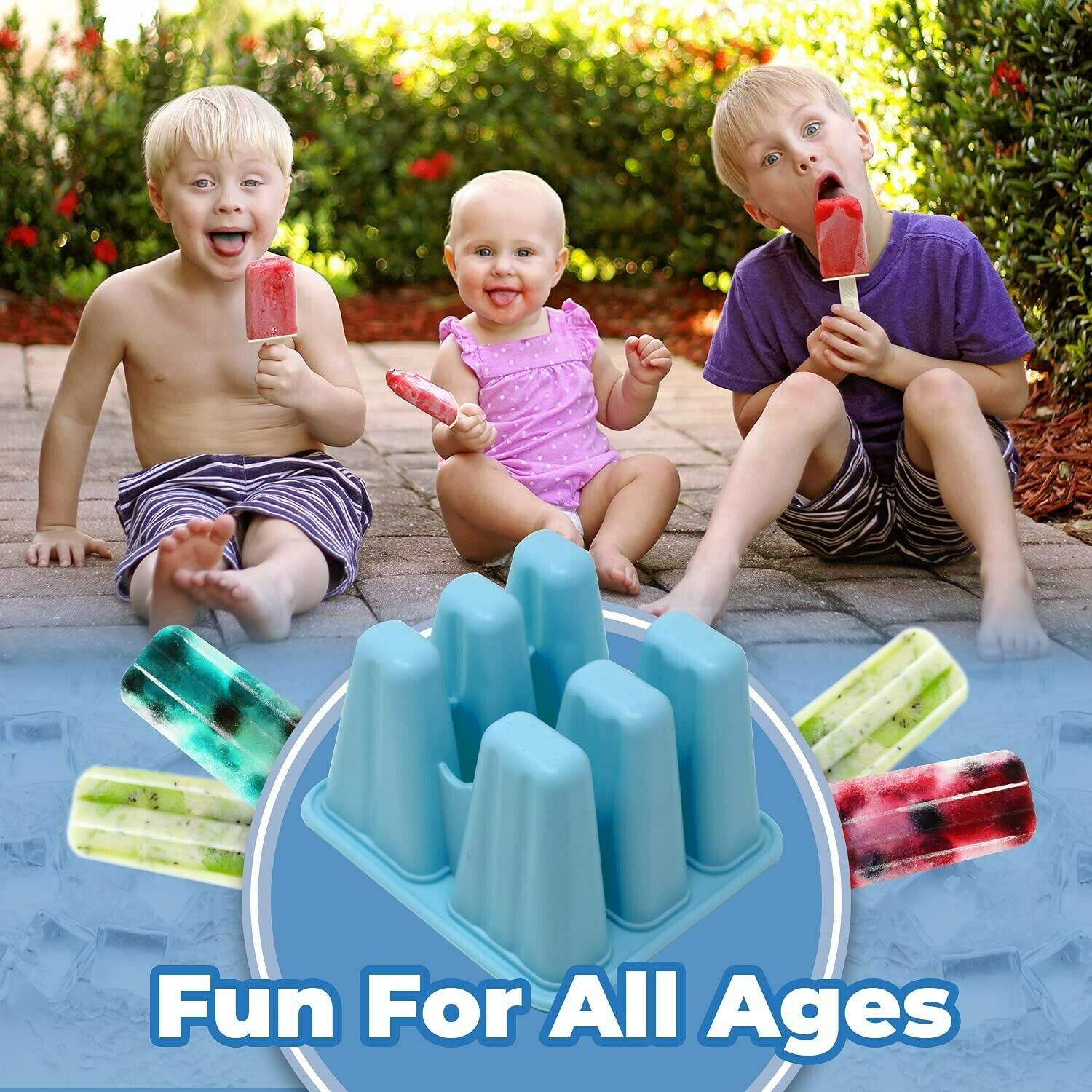 Cook Army Silicone Popsicle Molds 6 Cavity, DIY Popsicle Molds for Toddlers, Pop - Fresh Stock Dated October 2025