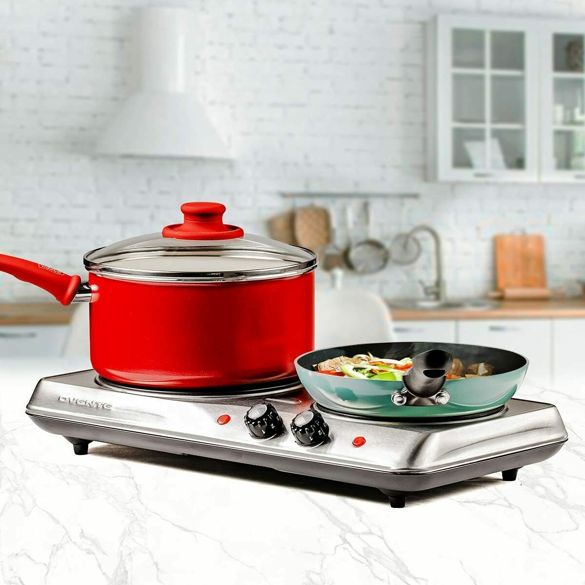 Electric Cooktop Burner Infrared Ceramic Glass Hot Plate 2 Two Cooking Stove ... - Fresh Stock Dated October 2025