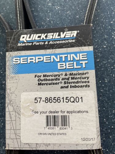 New Quicksilver Serpentine Belt 57-865615Q01 - Fresh Stock Dated October 2025