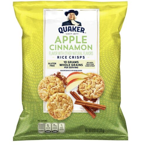36-Quaker Rice Cakes Crisps Variety CASE 100cal Healthy Snack Gluten Free Chips - Fresh Stock Dated October 2025