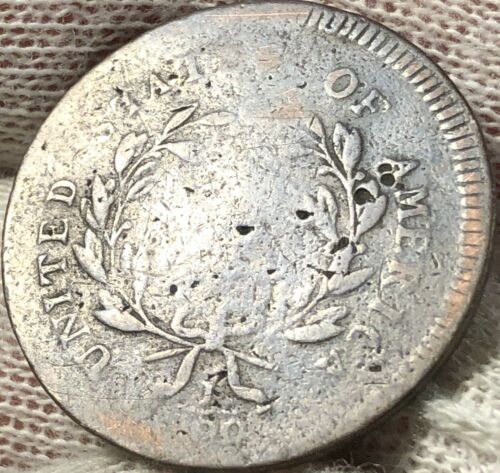 1795 HALF CENT - PLAIN EDGE, PUNCTUATED DATE, WITH POLE G+ (UNCERTIFIED) - Fresh Stock Dated October 2025