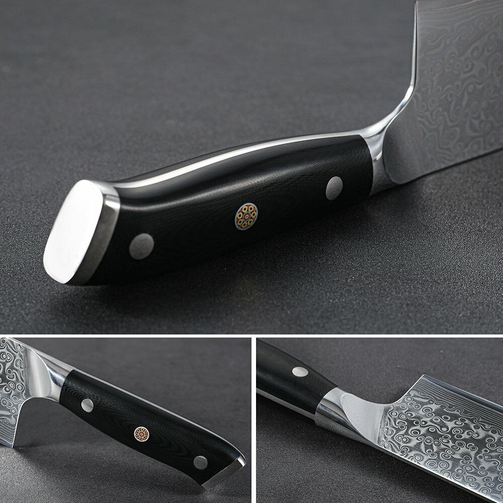 TURWHO 7inch Nakiri Knife Kitchen 67-Layer Japanese VG10 Damascus Steel Knives - Fresh Stock Dated October 2025
