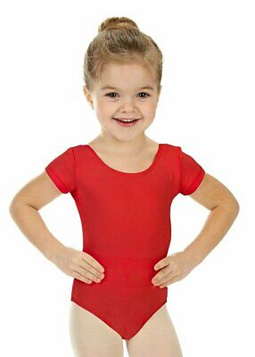 Elowel Kids Girls' Basic Short Sleeve Leotard (Size 2-14 Years) Multiple Colors - Fresh Stock Dated October 2025