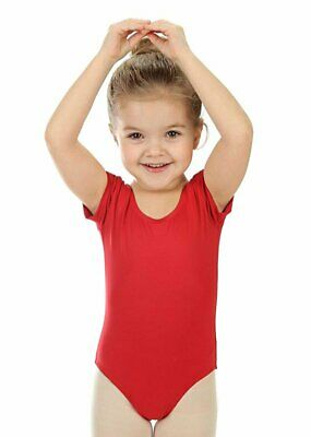 Elowel Kids Girls' Basic Short Sleeve Leotard (Size 2-14 Years) Multiple Colors - Fresh Stock Dated October 2025