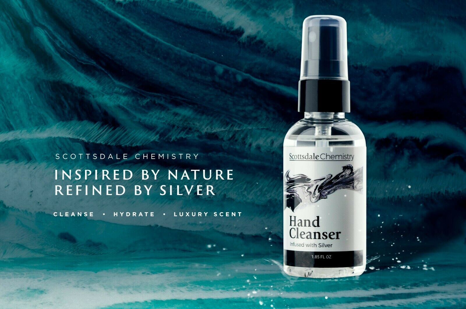 Scottsdale Chemistry Hand Cleanser - Silver Infused, Luxury Scented - Fresh Stock Dated October 2025