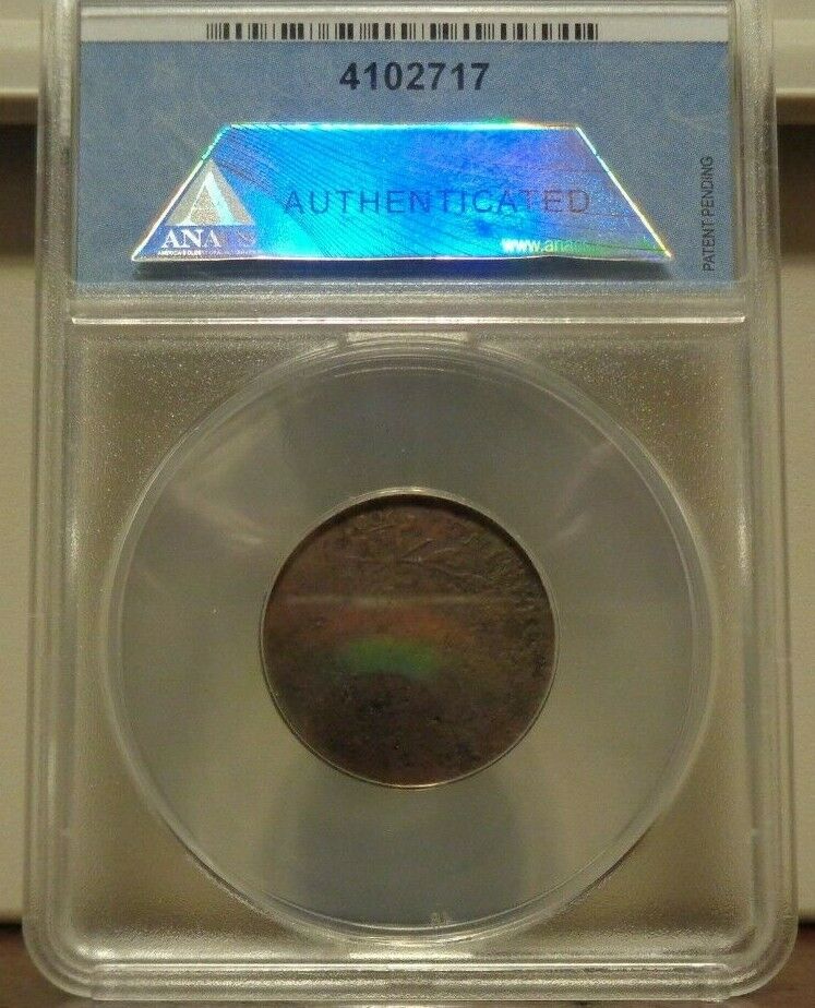 1797  ANACS VG 8 Details Liberty Cap Half Cent Coin 1/2c Plain Edge - Fresh Stock Dated October 2025