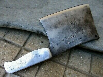 Vintage Handmade Signature Old Meat Cleaver Butcher Carbon Steel Knife Chopper - Fresh Stock Dated October 2025