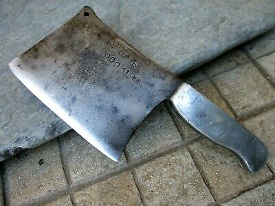 Vintage Handmade Signature Old Meat Cleaver Butcher Carbon Steel Knife Chopper - Fresh Stock Dated October 2025