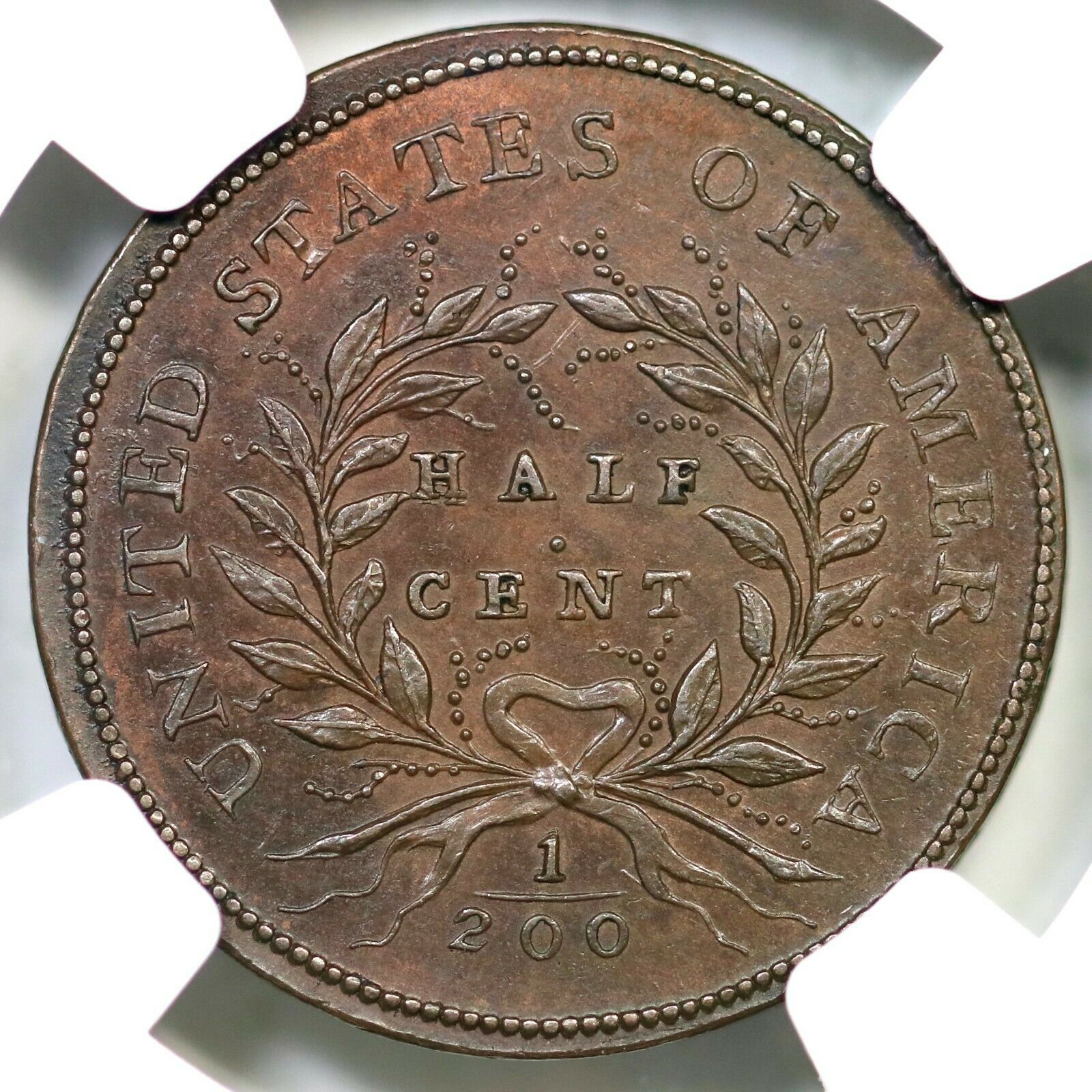 1793 C-4 R-3 NGC MS 62 BN Liberty Cap Half Cent Coin 1/2c - Fresh Stock Dated October 2025