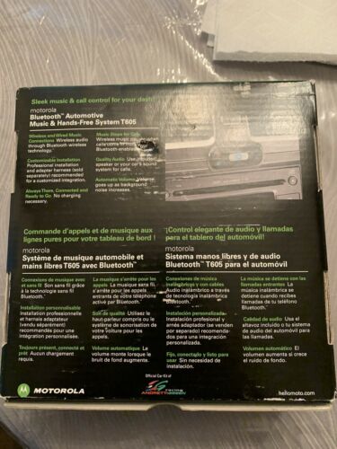 Motorola T605 Bluetooth Automotive Music & Hands Free System - Fresh Stock Dated October 2025