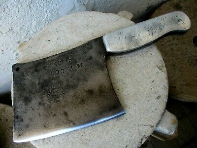 Vintage Handmade Signature Old Meat Cleaver Butcher Carbon Steel Knife Chopper - Fresh Stock Dated October 2025