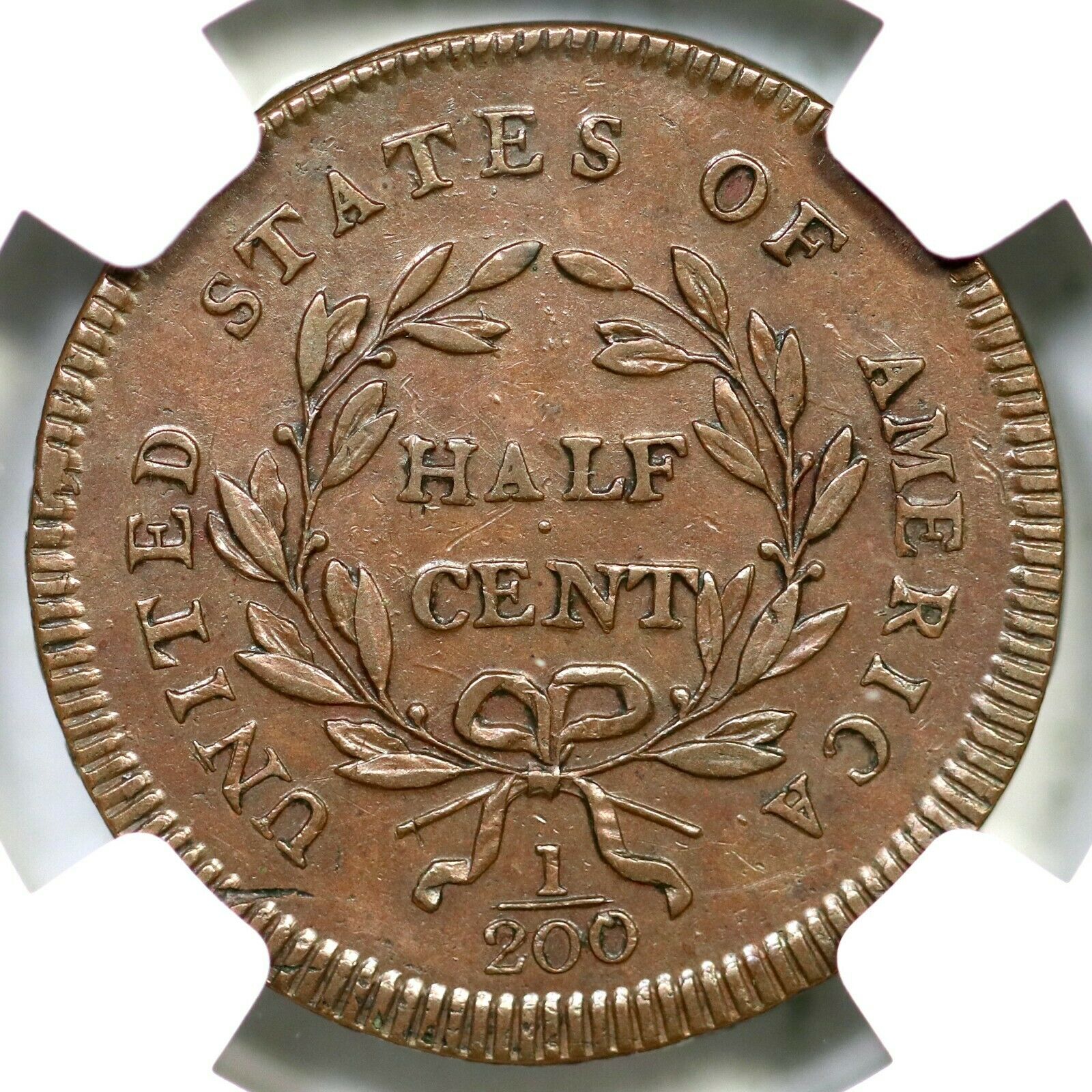 1795 C-1 R-2 NGC AU 55 CAC Liberty Cap Half Cent Coin 1/2c - Fresh Stock Dated October 2025
