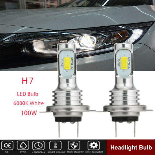 H7 LED Headlight Bulbs 6000K BY For Honda CBR929RR 2000-2001 CBR954RR 2001- 2003 - Fresh Stock Dated October 2025