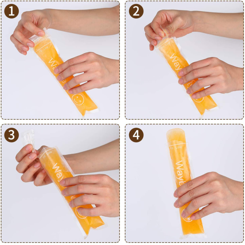 150 Pieces Disposable Ice Popsicle Molds Bags Pouch with Funnel and Zip Seals - Fresh Stock Dated October 2025