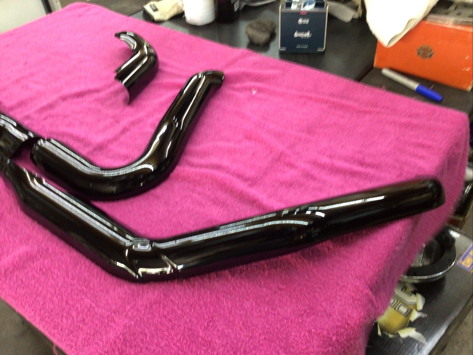🏍  HARLEY OEM M 8 TOURING ELECTRA ROAD STREET GLIDE BLACK EXHAUST HEAT SHIELDS - Fresh Stock Dated October 2025