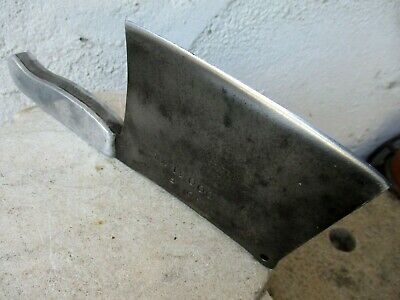 Vintage Handmade Signature Old Meat Cleaver Butcher Carbon Steel Knife Chopper - Fresh Stock Dated October 2025