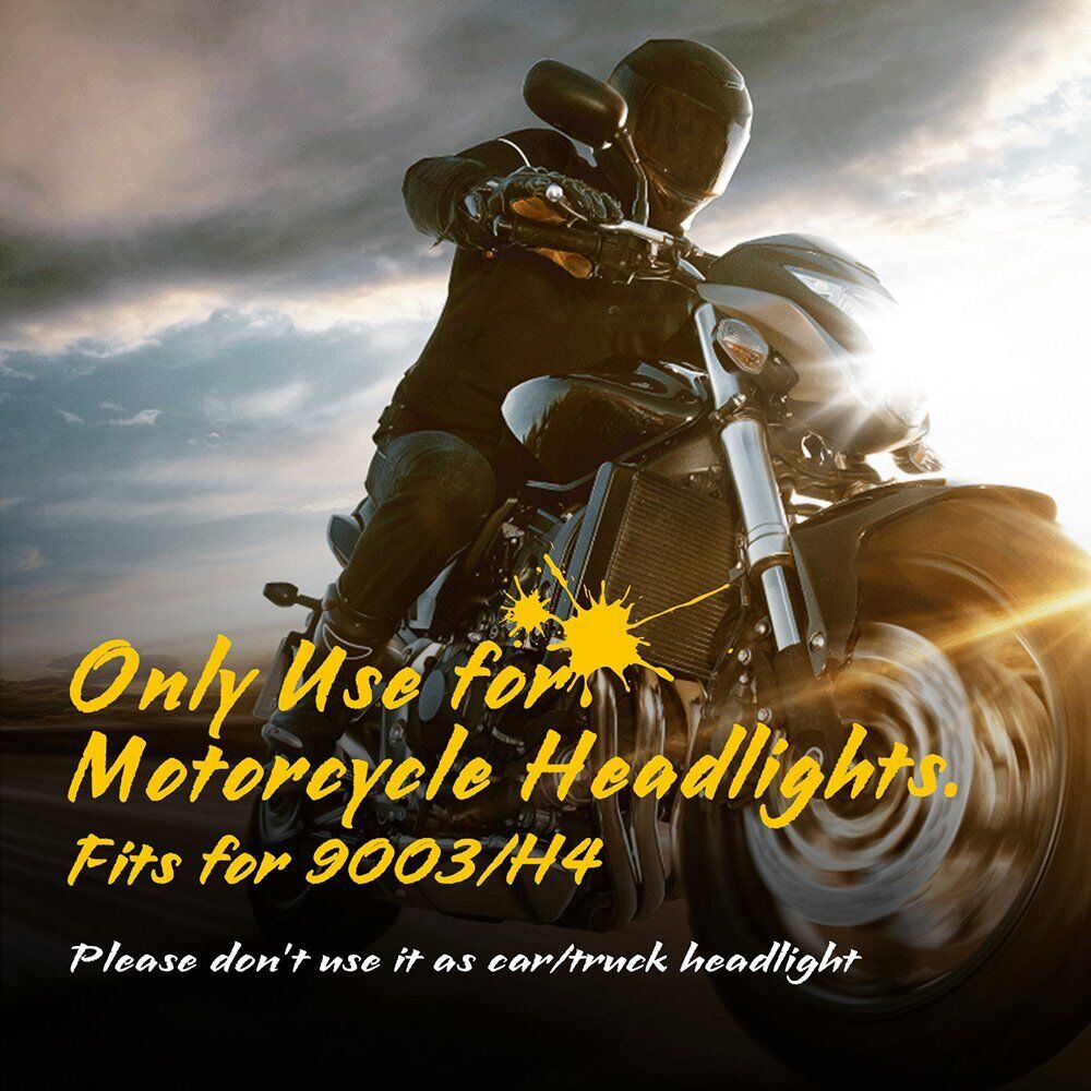 2X H4 motorcycle led headlight 9003 Bulbs Hi/Lo Beam Kit High Power HID White EX - Fresh Stock Dated October 2025