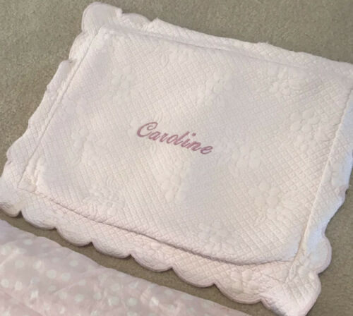 pottery barn kids Caroline monogrammed small Decorative pillow cover 18”x 14” - Fresh Stock Dated October 2025