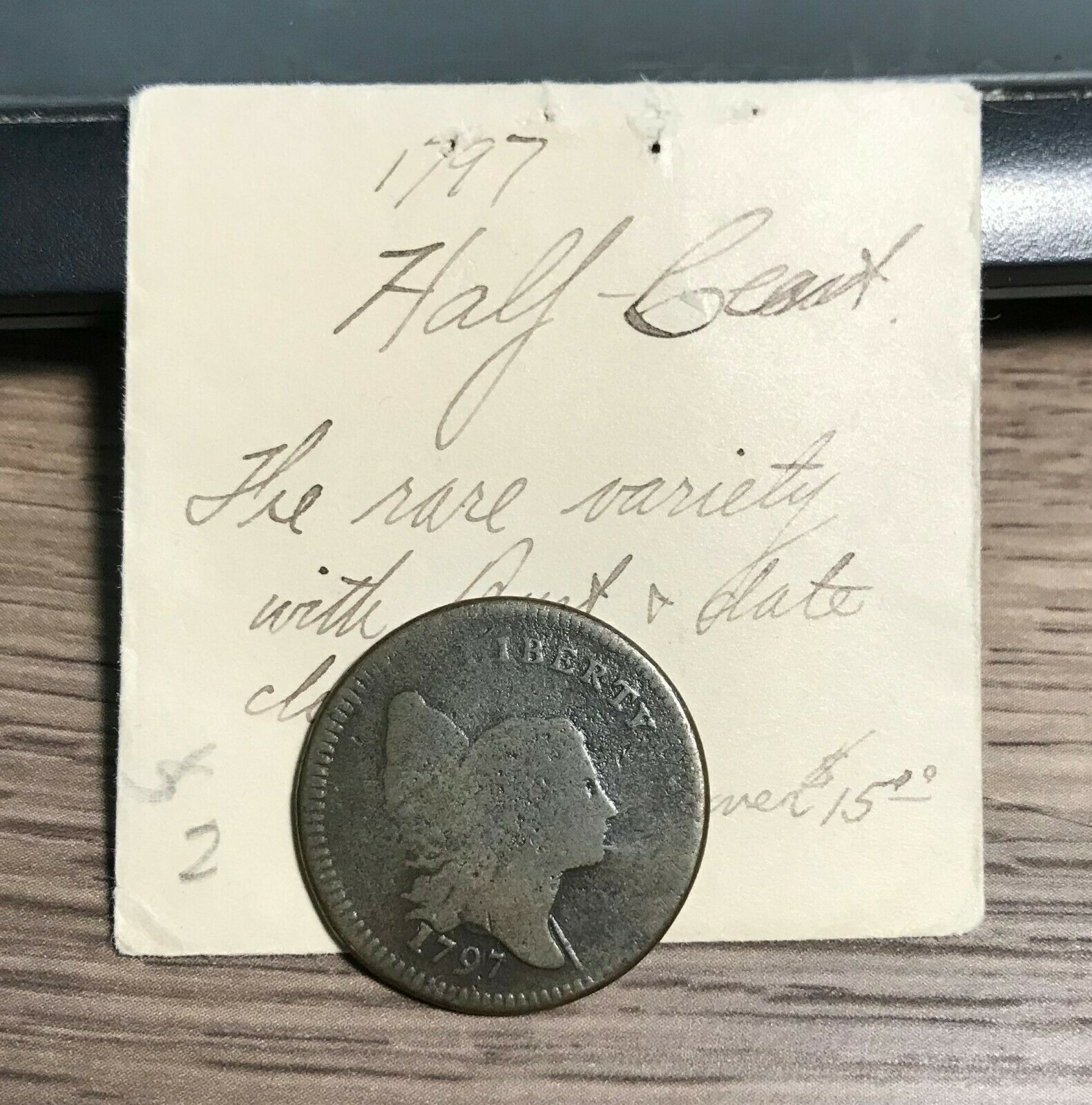 1797 C-3a R-4 Plain Edge Liberty Cap Half Cent Coin 1/2c - Fresh Stock Dated October 2025