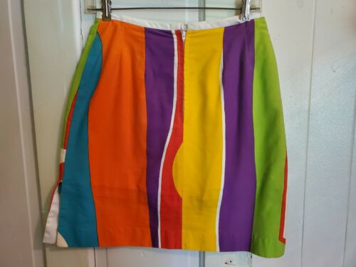 VTG 60s DAVID SMITH MASSACHUSETTS SKIRT SKORT COLORFUL MOD RETRO HIP GOGO SZ 12 - Fresh Stock Dated October 2025