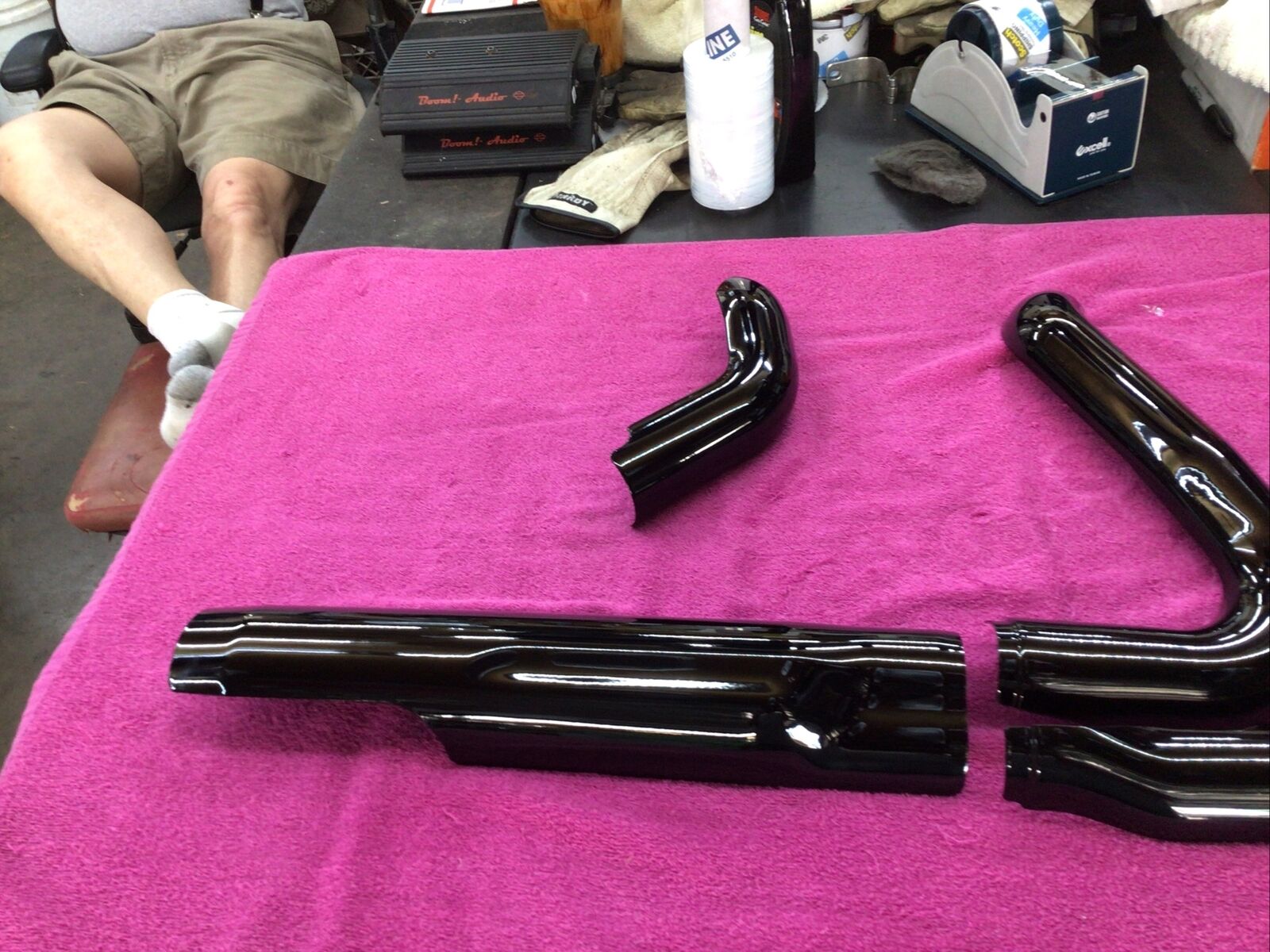 🏍  HARLEY OEM M 8 TOURING ELECTRA ROAD STREET GLIDE BLACK EXHAUST HEAT SHIELDS - Fresh Stock Dated October 2025