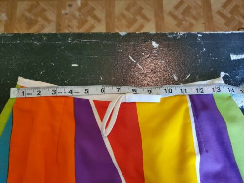 VTG 60s DAVID SMITH MASSACHUSETTS SKIRT SKORT COLORFUL MOD RETRO HIP GOGO SZ 12 - Fresh Stock Dated October 2025