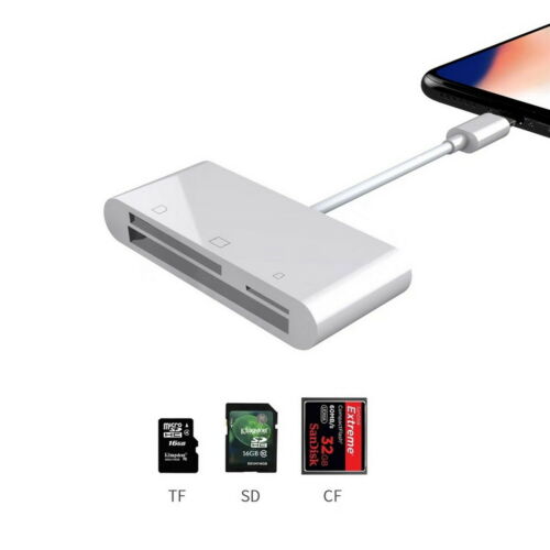 5in1 Camera SD CF TF XD M2 Card Reader Adapter Cable for iPhoneXS iPad Pro iOS12 - Fresh Stock Dated October 2025