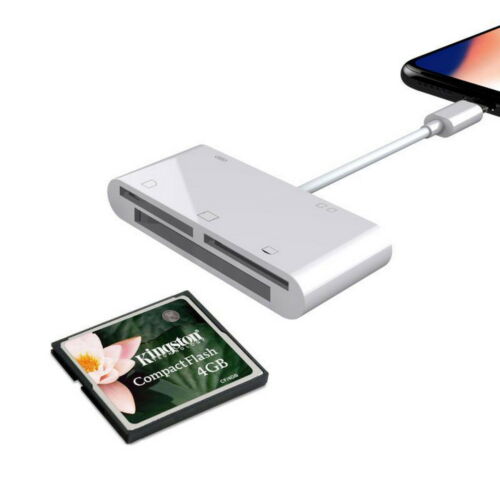 5in1 Camera SD CF TF XD M2 Card Reader Adapter Cable for iPhoneXS iPad Pro iOS12 - Fresh Stock Dated October 2025