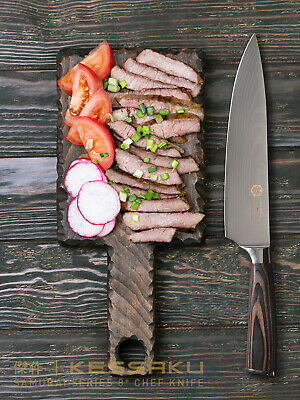 Kessaku 8-Inch Chef Knife - Samurai Series - High Carbon 7Cr17MoV Steel - Fresh Stock Dated October 2025