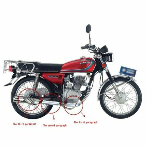 1X Fit Motorcycle Black+Hole Exhaust Pipe Heat Shield Cover Heel Guard Protector - Fresh Stock Dated October 2025