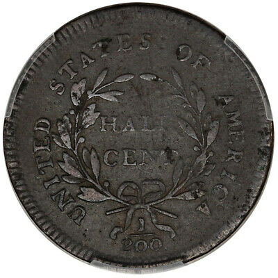 1796 1/2c PCGS VG-10 (No Pole) - Liberty Cap Half Cents (1793-1797) - Fresh Stock Dated October 2025