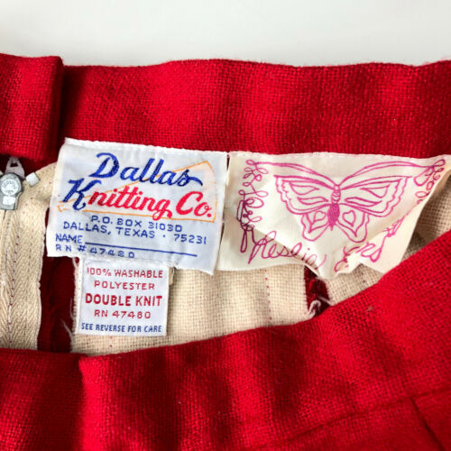 Vintage Dallas Knitting Co Reslie Evans Cheerleading Wood Skirt - Fresh Stock Dated October 2025