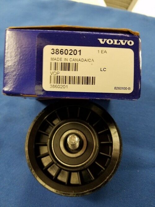 3860201 NEW OEM VOLVO PENTA IDLER PULLEY - Fresh Stock Dated October 2025