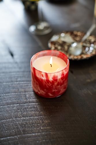 Paddywax Luxury Candles in Hand-Crafted Artisan Blown Glass Scented Luxe Candle, 8-Ounce, Saffron Rose