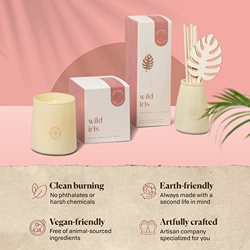 Flourish 6.5 OZ. Ivory Tapered Glass + Gold Firefly Logo in Box Packaging - Wild IRIS