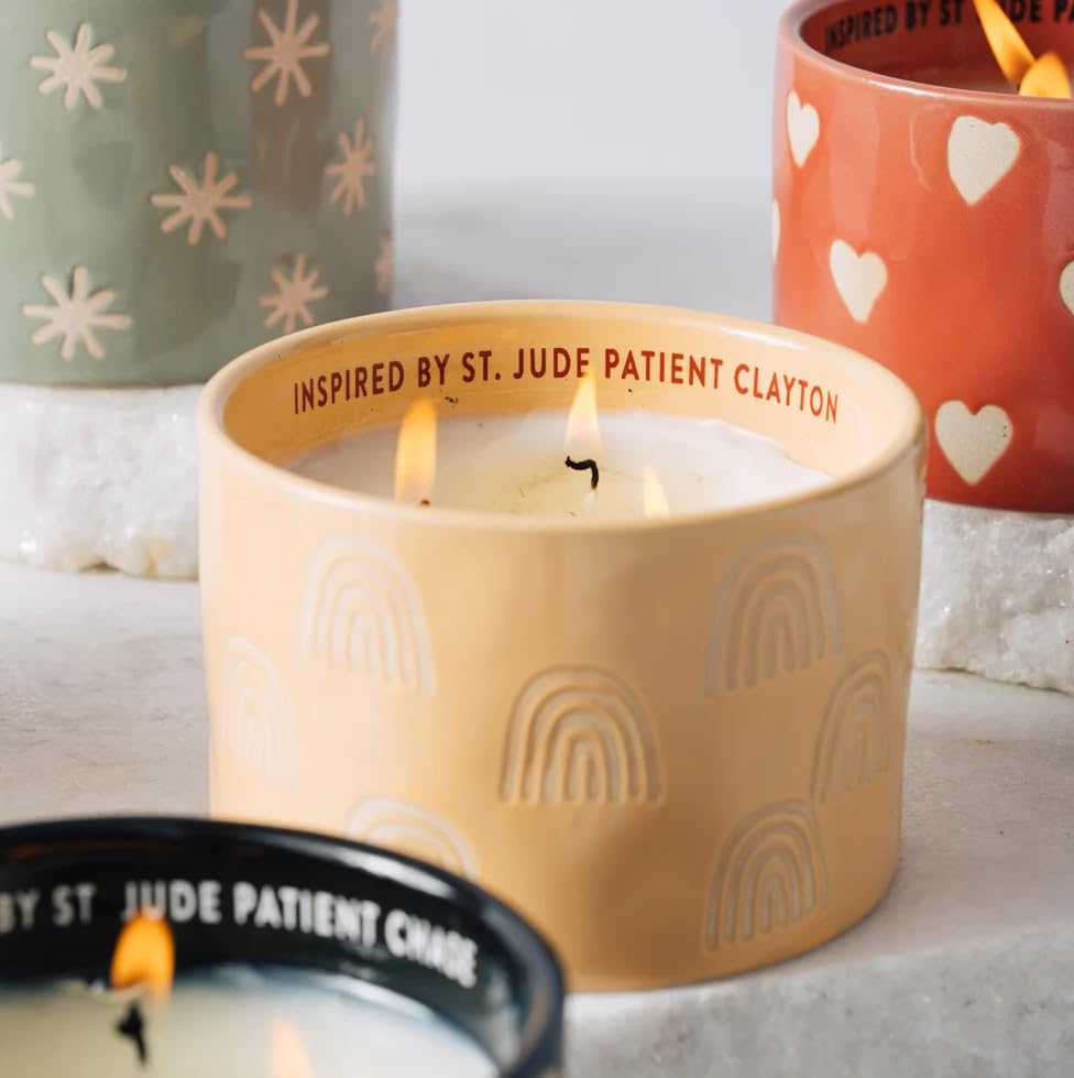 Paddywax St. Jude Giveback Candles Glazed Ceramic Scented Candle, 11-Ounce, Possibilities- Cactus Flower