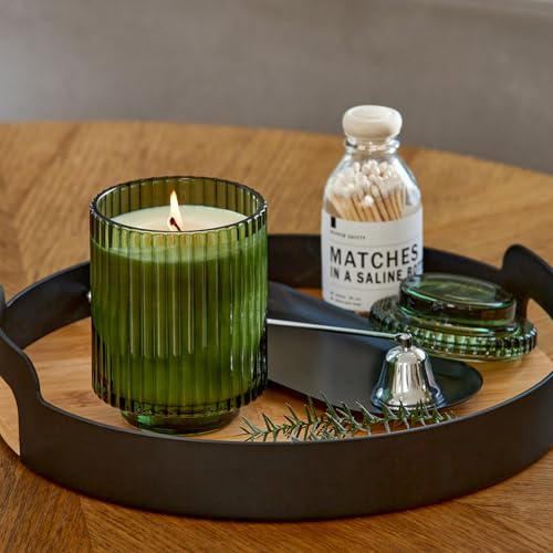 LA JOLIE MUSE Fir & Cedarwood Candle, Scented Candles for Home, Holiday Candle Gifts for Women&Men, Green Jar Candle, Natural Soy Candles, Starlit Golden Fir, 11oz