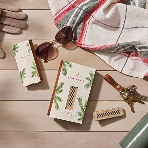 Thymes Frasier Fir Car Vent Clip Air Freshener + Refills - Long-Lasting Car Fragrance Diffuser Set With Fresh Scent