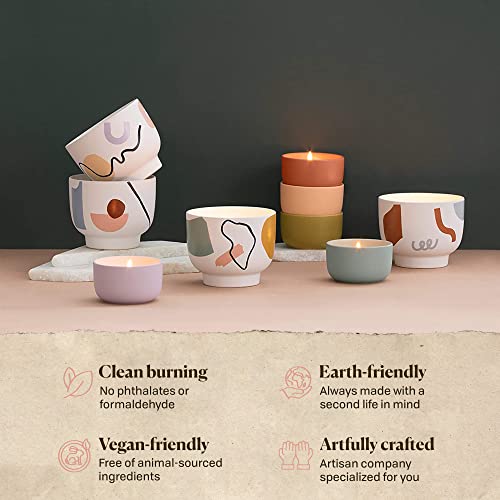 Paddywax Wabi Sabi Artisan Hand-Poured Scented Candle, 12-Ounce, Pink Opal & Persimmon