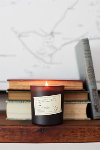 Paddywax Scented Candles Library Frederick Douglass Luxury Artisan Candle, 6.5-Ounce, Palo Santo, Sage & Saffron