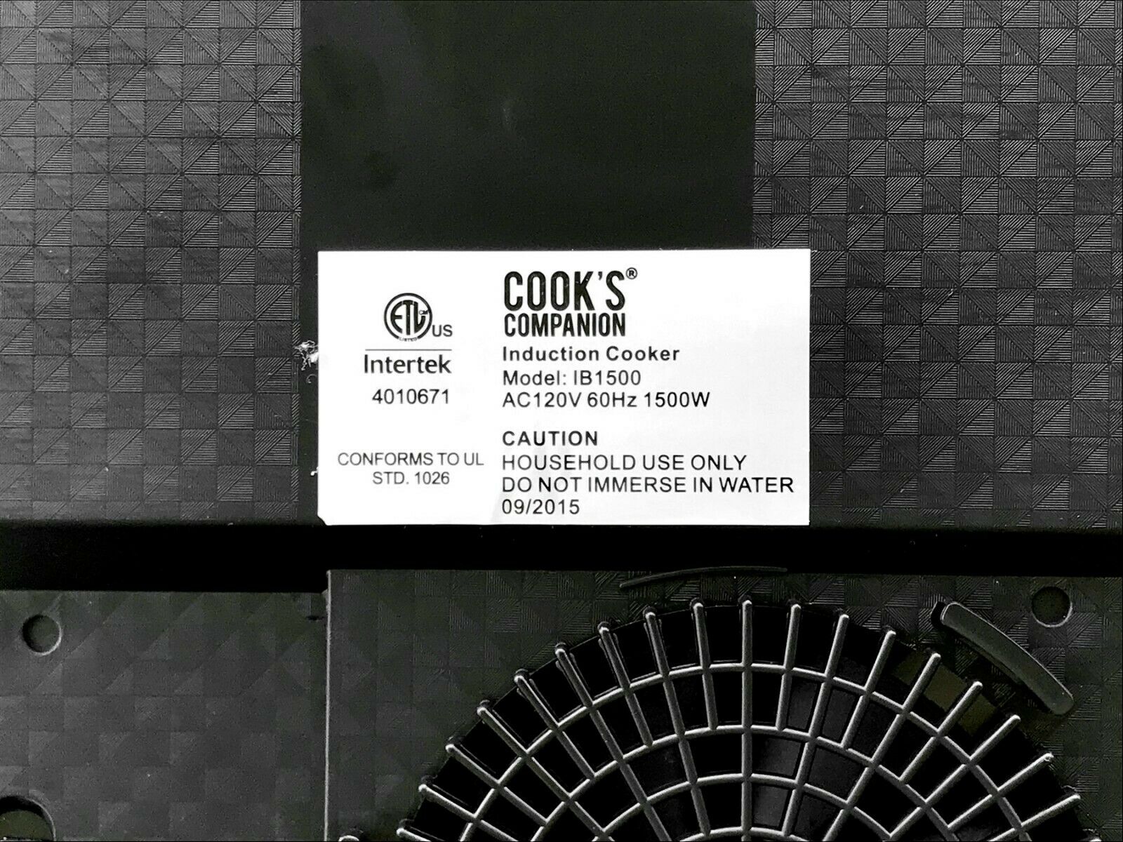 Cook’s Companion Induction Burner #IB1500 Silver Never Used - Fresh Stock Dated October 2025