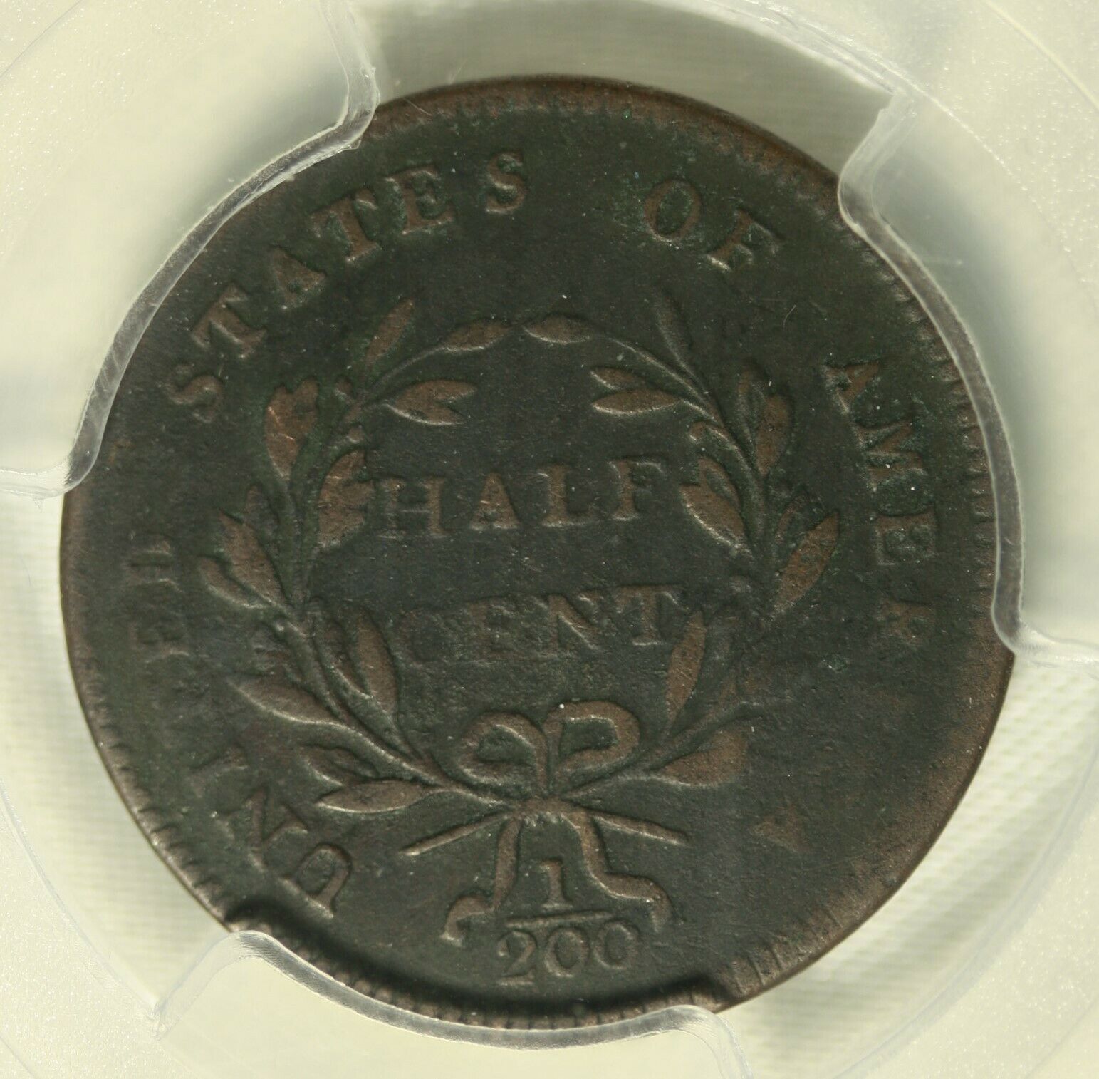 1797 Flowing Hair Half Cent .005 PCGS Very Fine Details. 1 Over 1 - Fresh Stock Dated October 2025