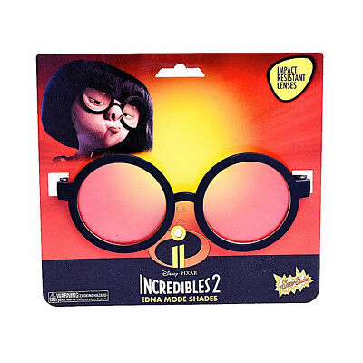Edna Mode Incredibles Glasses Sun-Staches Costume Sunglasses Gift Disney Pixar - Fresh Stock Dated October 2025