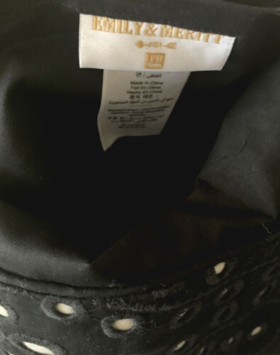 (2) POTTERY BARN TEEN EMILY & MERITT BLACK EYELET EURO Sham Set Of Two NEW - Fresh Stock Dated October 2025