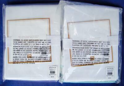 Pottery Barn Teen 2 Parker Embroidered Standard Shams Pool White Cotton NWT Pair - Fresh Stock Dated October 2025