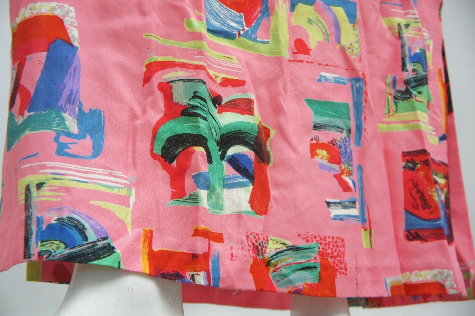 Vintage 90s Abstract Print Pink Maxi Skirt By Elyse Hart - Fresh Stock Dated October 2025